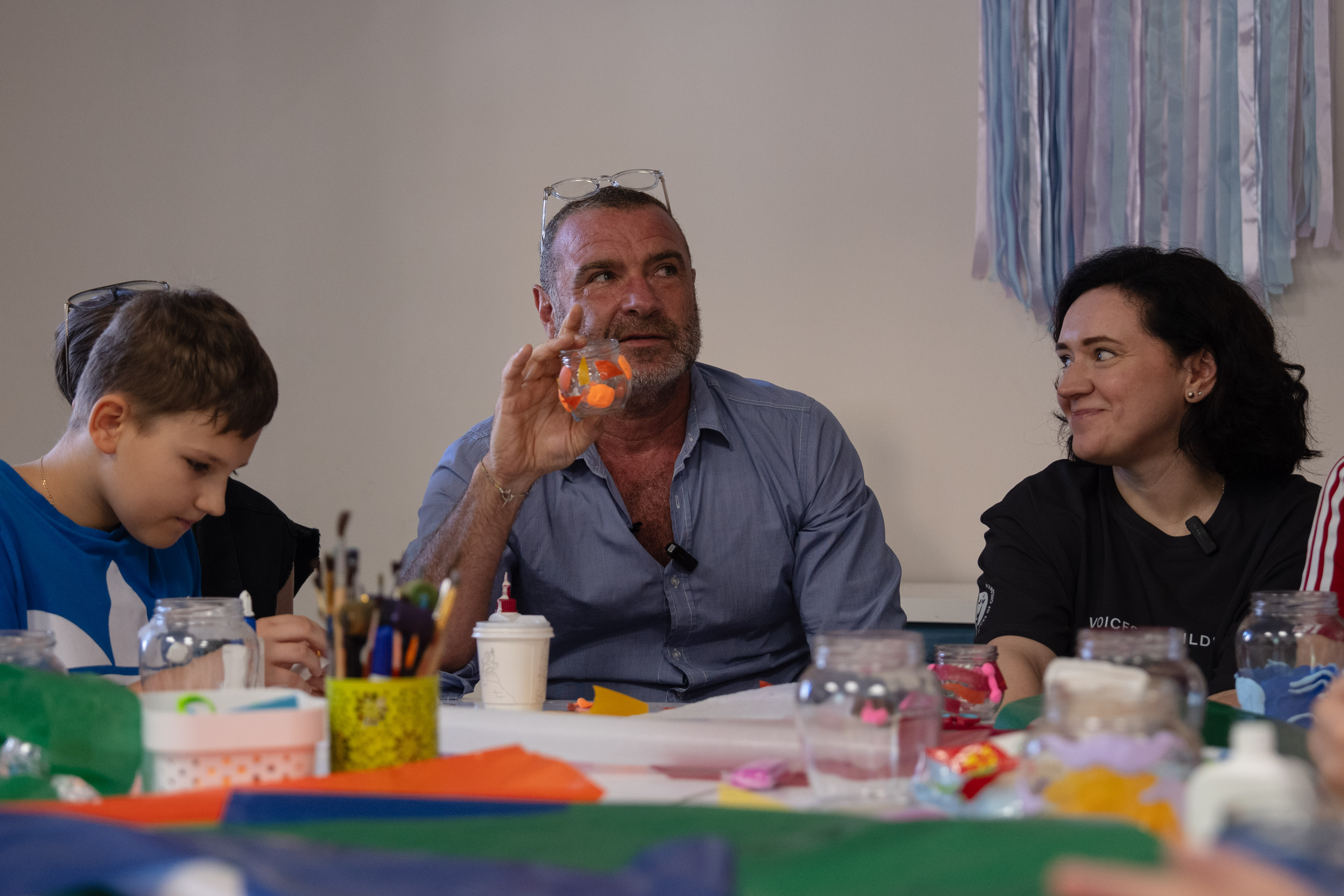 Liev Schreiber Visits Voices of Children in Kyiv and Speaks to CNN About His Trip